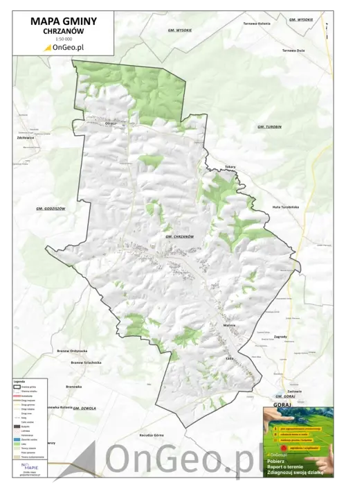 Mapa gminy Chrzanów